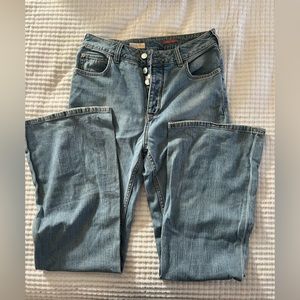 Pilcro high rise trouser bootcut buttonfly jeans, size 29